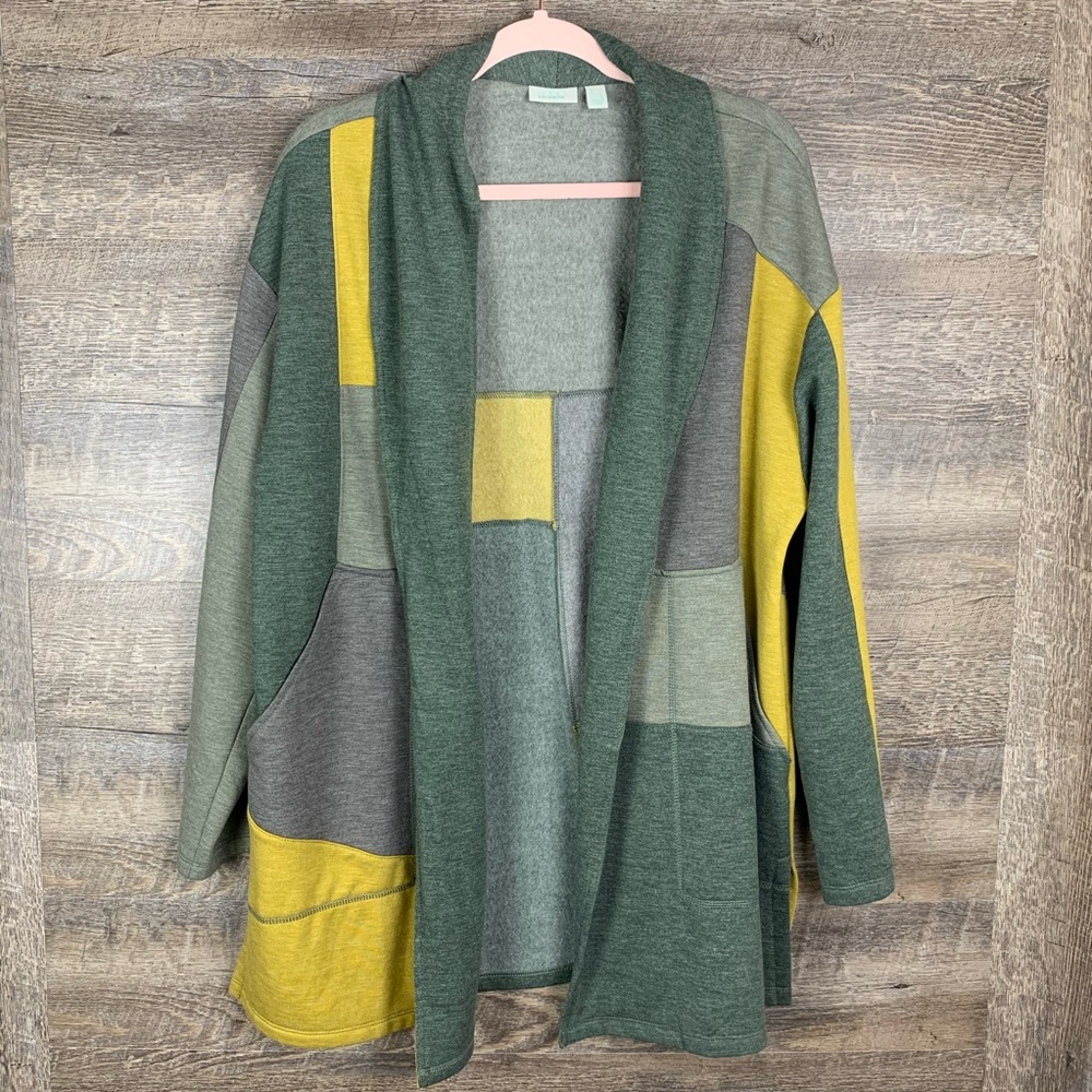LOGO Lounge Brushed French Terry Patchwork Duster